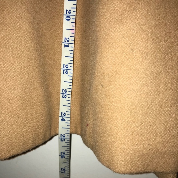 Old Navy Camel Ruffle Neck Peacoat S Tan Wool Blend - Preppy Old Money Chic - Picture 14 of 14